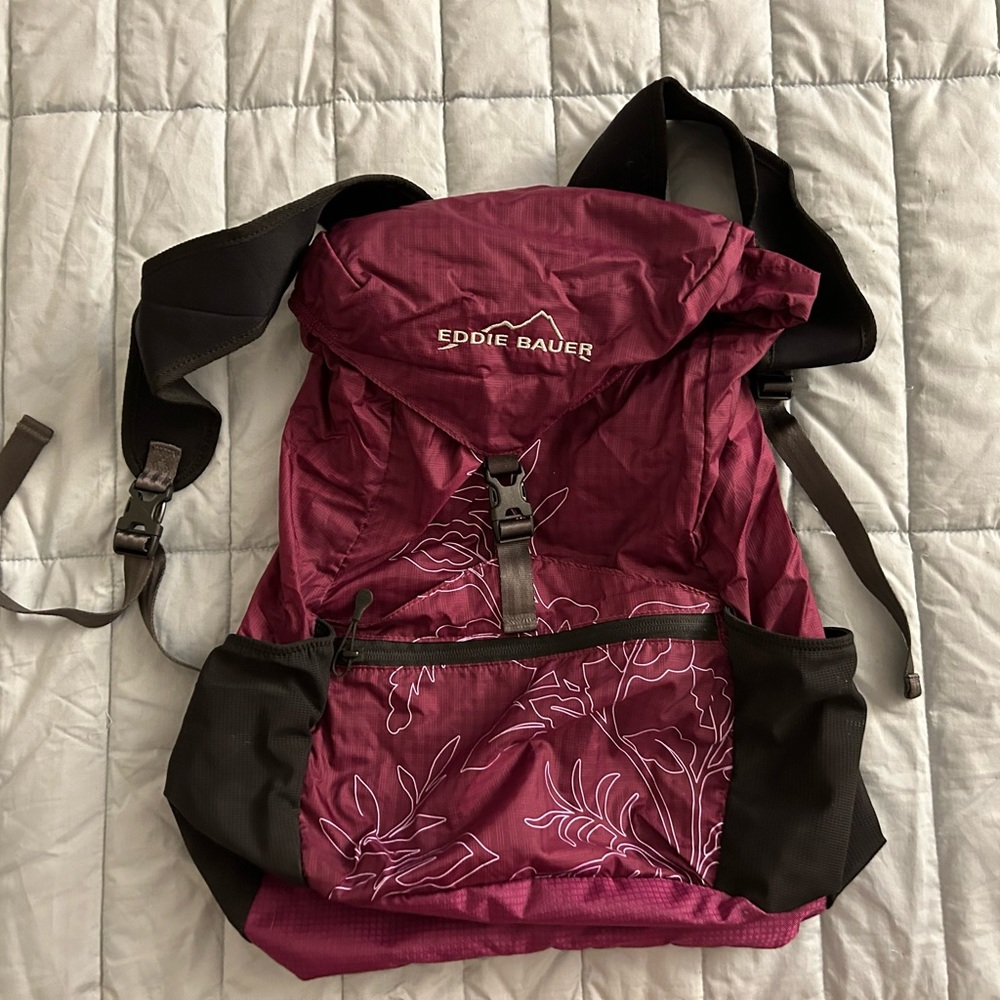 Eddie Bauer Packable Backpack - Purple/Black